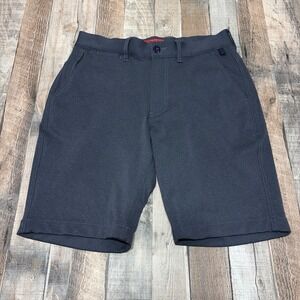 Halsey Sport Shorts Mens 30 Heather Blue Performance Stretch Flat Front Golf